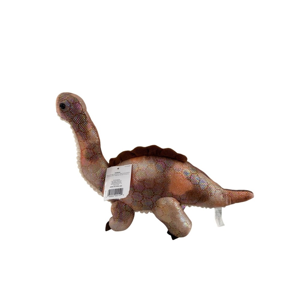 Sparkly Dinosaur Plush‎ Toy Polyester Brown & Pink 15 Inches Long For All Ages b